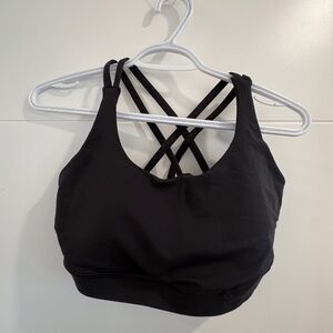 lululemon athletica Black Cross-Back Sports Bra